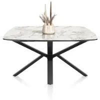Henders & Hazel Palace eettafel rond HPL/metalen frame gebroken zwart 150x120 cm