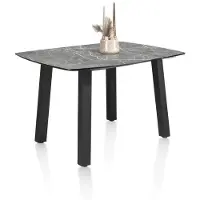 Henders & Hazel Palace eettafel 4-poots HPL/metalen frame gebroken zwart