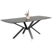 Henders & Hazel Palace eettafel centraal onderstel HPL/metalen frame gebroken zwart