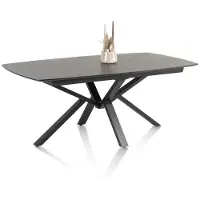 Henders & Hazel Palace uitschuifbare tafel centrale voet HPL/metalen frame gebroken zwart