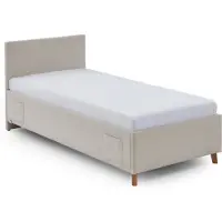 Meise Cool gestoffeerd bed incl. bedbodem massief eikenhouten lattenbodem