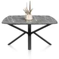 Henders & Hazel Palace eettafel rond HPL/metalen frame gebroken zwart 150x120 cm