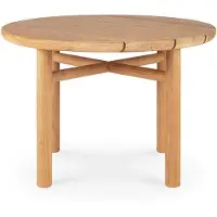 Ethnicraft Quatro bijzettafel teak rond
