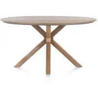 Henders & Hazel Trapani eettafel mangohout gefineerd gerookt