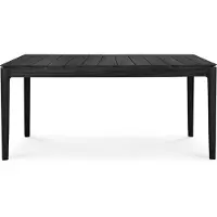 Ethnicraft Bok dining tuintafel gelakt teak zwart rechthoekig