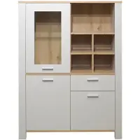 Mäusbacher Nele highboard, gelamineerd hout 2 deuren 1 lade 1 omraamde deur 111x152x44 cm