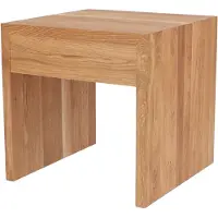 Jan Kurtz Cubus S bijzettafel massief eiken met 1 lade