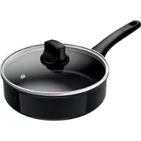Tefal Revive Black - Hapjespan - Ø24 cm - Met Deksel - Keramisch - PFAS-vrij - Geschikt voor Inductie
