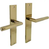 Intersteel Deurkruk Bastian op schild blind - PVD messing