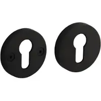Intersteel Cilinderrozetten Verdekt met Nokken ø52x6mm PVD Zwart