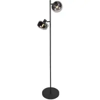 Mexlite Zwarte vloerlamp Tenebris 2-lichts