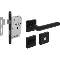 Intersteel Compleet Deurklinkset Broome Zwart Toilet