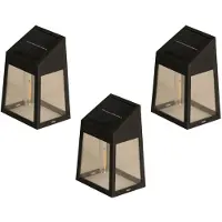 Luxform Muurlamp Solar Vigo Black 8 Lumen (Set van 3)