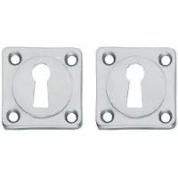 Intersteel Set van 2 sleutelrozetten Tira vierkant chroom