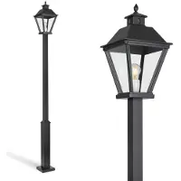 Ks Verlichting Zwarte lantaarn Square 243cm - zwart