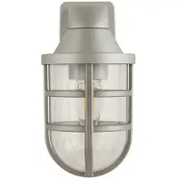 Searchlight Wandlamp buiten X Seaside, dimbaar, alu / grijs / zink, Kunststof, Modern, Wandlamp buiten
