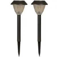 Luxform Tuinlamp Solar Kodiak Black 5 Lumen (Set van 2)
