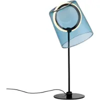 Paul Neuhaus LED-tafellamp Zula, dimbaar, blauw, Woon-/ Eetkamer, Glas, Modern, LED tafellamp