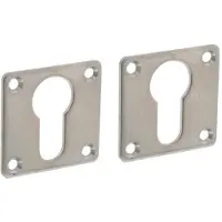 Intersteel Set van 2 cilinderrozetten Tira vierkant RVS 2mm