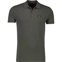 PME Legend polo donkergroen effen katoen