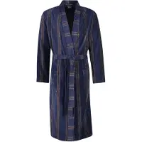 Cawö badjas blauw beige gestreept