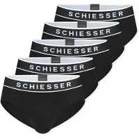 Schiesser Slip zwart / wit