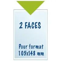 Exacompta 10x Pak van 10 beschermhoezen - enkel - PVC 20/100ste - A6 - Transparant - 5397SE