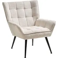 Beliani BELLINGMO - Fauteuil - Lichtbeige - Polyester