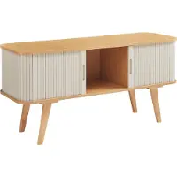 En.casa TV meubel Tysvær 120x40x58 cm naturel en cremewit []