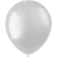 Folat ballonnen Radiant Metallic 33 cm latex wit 100 stuks