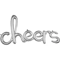 Amscan - Cheers script folieballon zilver