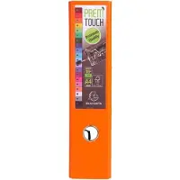 Exacompta Prem Touch Ordner A4 80 mm Oranje 2 ringen 53344E Karton, PP (Polypropeen) Staand 10 Stuks