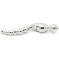 Kiotos - Curve Steel Dildo Ridges - Dildo met Ribbels - RVS