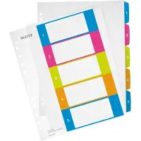 Leitz Tabblad wow index print pp a4+ 1-5 - 20 stuks