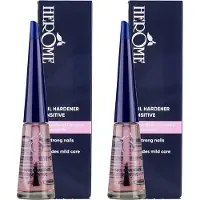 Herome 2-Pack Nagelverharder en Base Coat - Nail Hardener Sensitive - met Keratine verbetert de Conditie van de Nagels - TFS Hars- en Tolueenvrij - 2*10ml