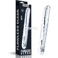 Lovetoy - Flawless - Dubbele Dildo - 30 x 3,5 cm - Transparant