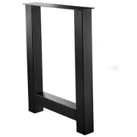 Furniture Legs Europe Stalen H tafelpoot zwart 78 bij 10 cm en hoogte 105 cm (10 x 10 cm)