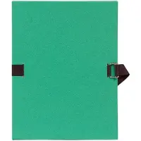 Exacompta 10x Map met uitrekbare in gekleurde canvas - 24x32 cm - Lichtgroen - 723E