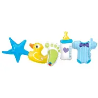 Qualatex - Folieballon slinger baby blauw - 104 cm