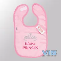Vib - Slabbetje Luxe velours - Kleine Prinses (Roze) - Babykleertjes - Slabbetjes - zwangerschap aankondiging - baby aankondiging