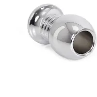 Kiotos - Holle Anaal Plug - RVS - Geribbeld - Lengte 70 mm