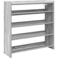 vidaXL Schoenenrek 80x25x81 cm bewerkt hout grijs sonoma eikenkleur