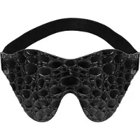 CHISA Behave! - Love is Blind - Blinddoek - Druppel Motief - PU Leer - Zwart