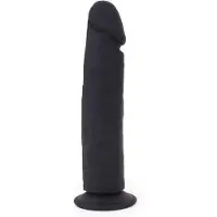 Kiotos - Siliconen Dildo Met Zuignap 25 x 5 cm - Zwart