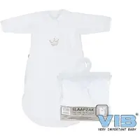 Vib - Slaapzak Luxe Katoen - Wit - Babykleertjes - Baby cadeau - zwangerschap aankondiging - geboorte cadeau