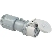 Pce CEE koppelcontactstop 16A - 3 polig - 42V - wit - IP44 - schroefklem