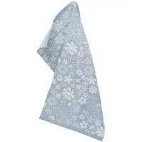 Bunzlau Castle Theedoek Flowerbed Grey-Blue