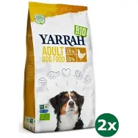 Yarrah 2x10 kg dog biologische brokken kip hondenvoer