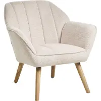 Beliani TORUD - Fauteuil - Lichtbeige - Polyester