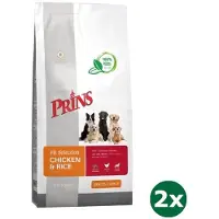 Prins 2x14 kg Prins fit selection kip / rijst hondenvoer